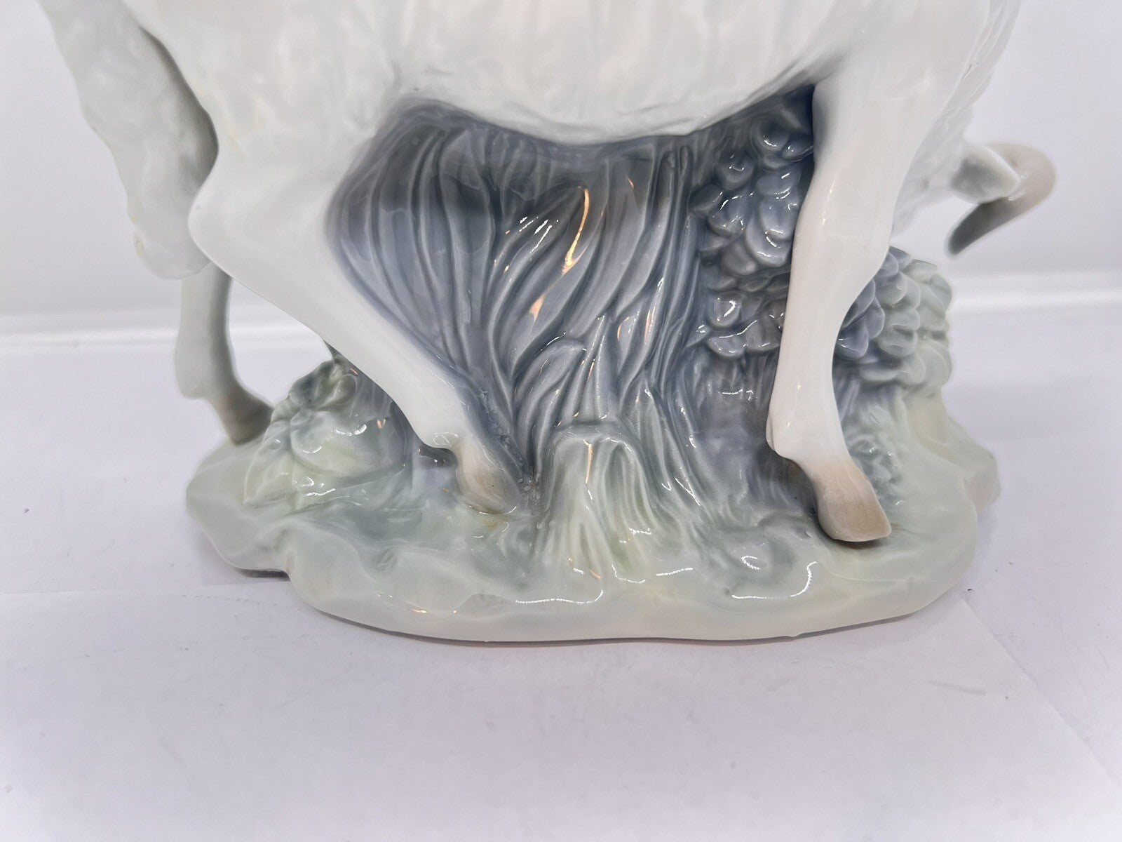 9” Vintage Nao Lladro “I'm not moving” Boy & Goat Figurine