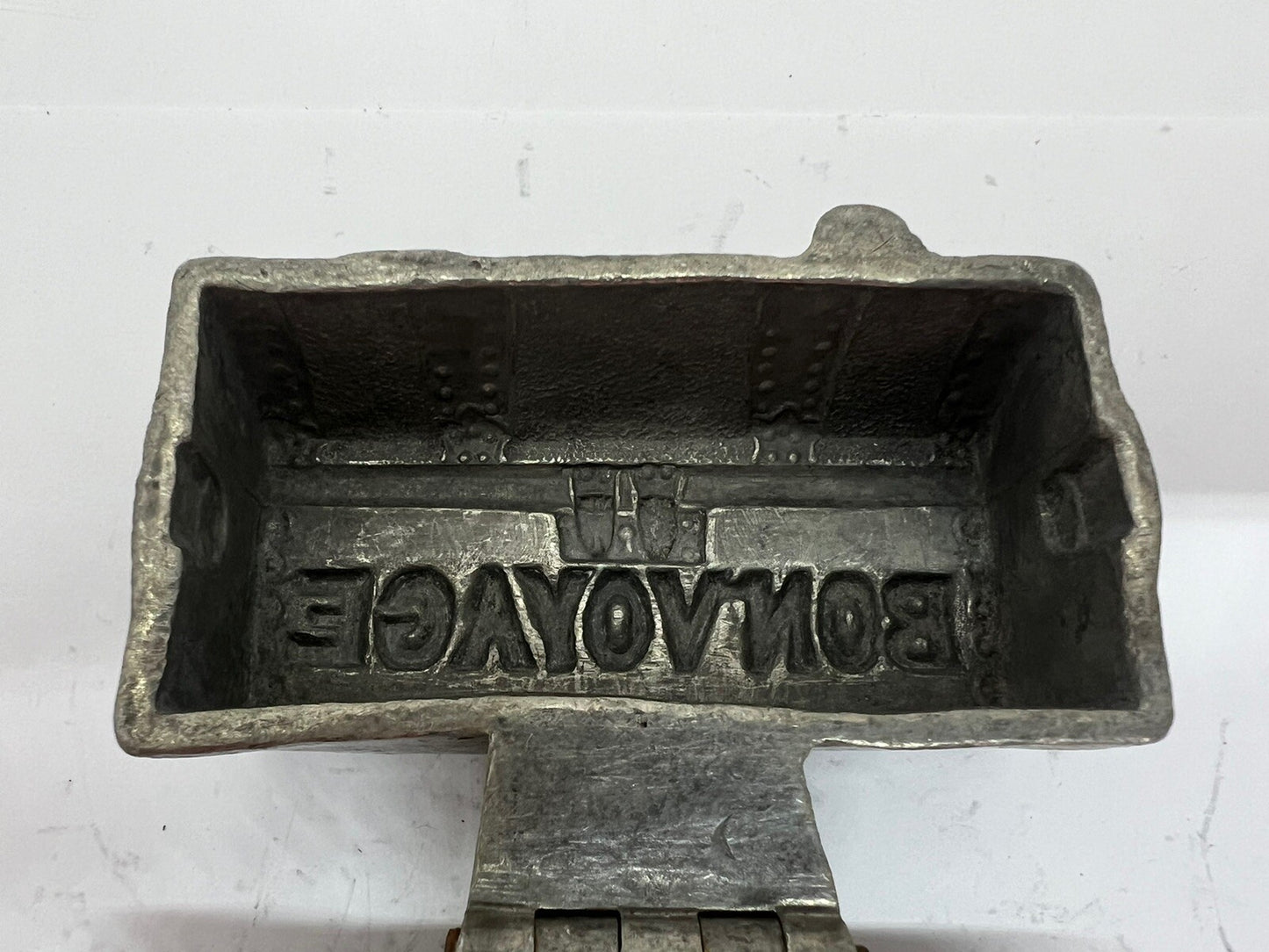 Antique Bon-Voyage Suitcase Travel Trunk Pewter Chocolate Candy Ice Cream Mold