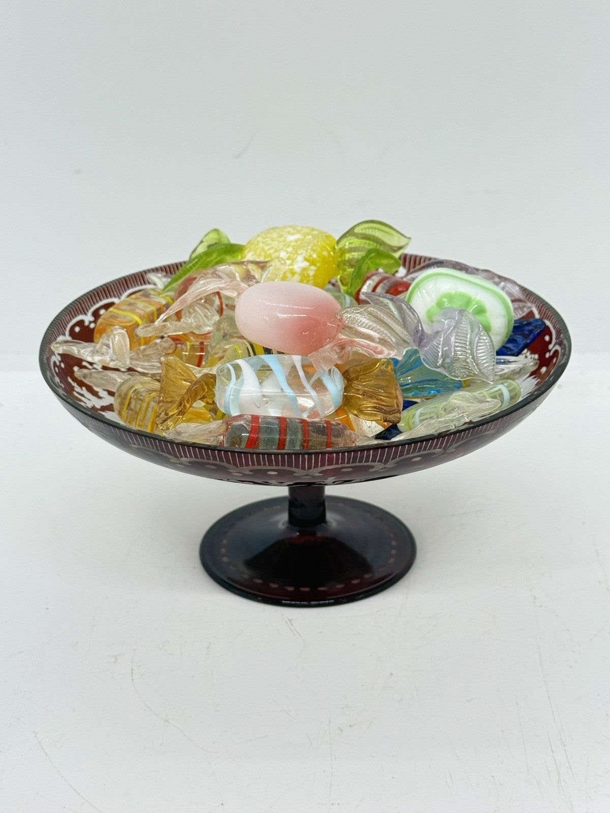 20 Vintage Murano Wrapped Glass Candy Collection Pieces