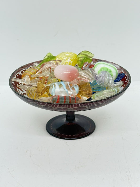 20 Vintage Murano Wrapped Glass Candy Collection Pieces