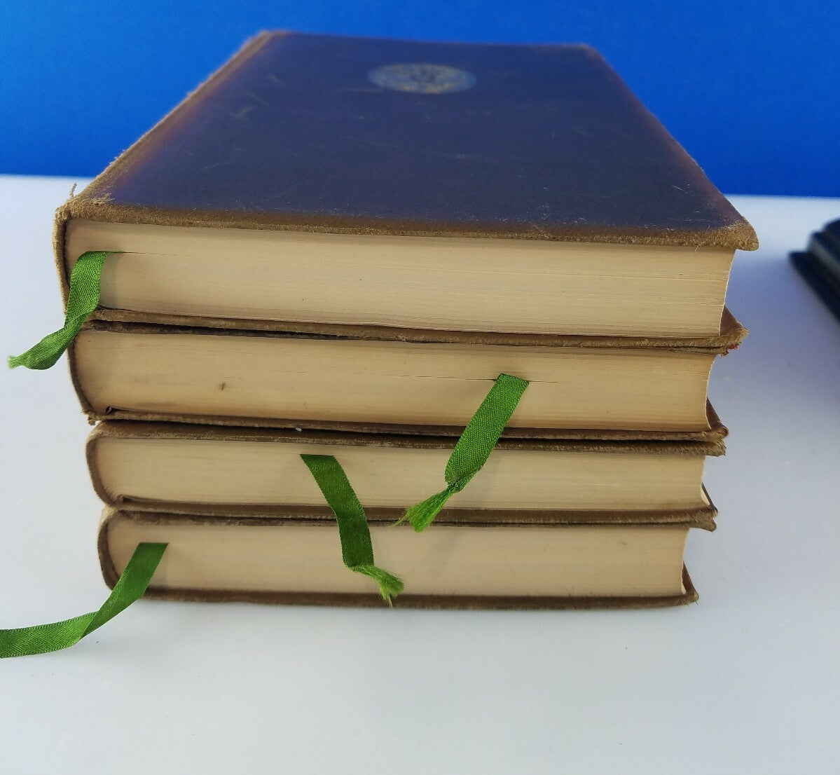 Antique 1913 Leather Bound  Soft Cover Book Set Henry Van Dyke Grt Decorator Set