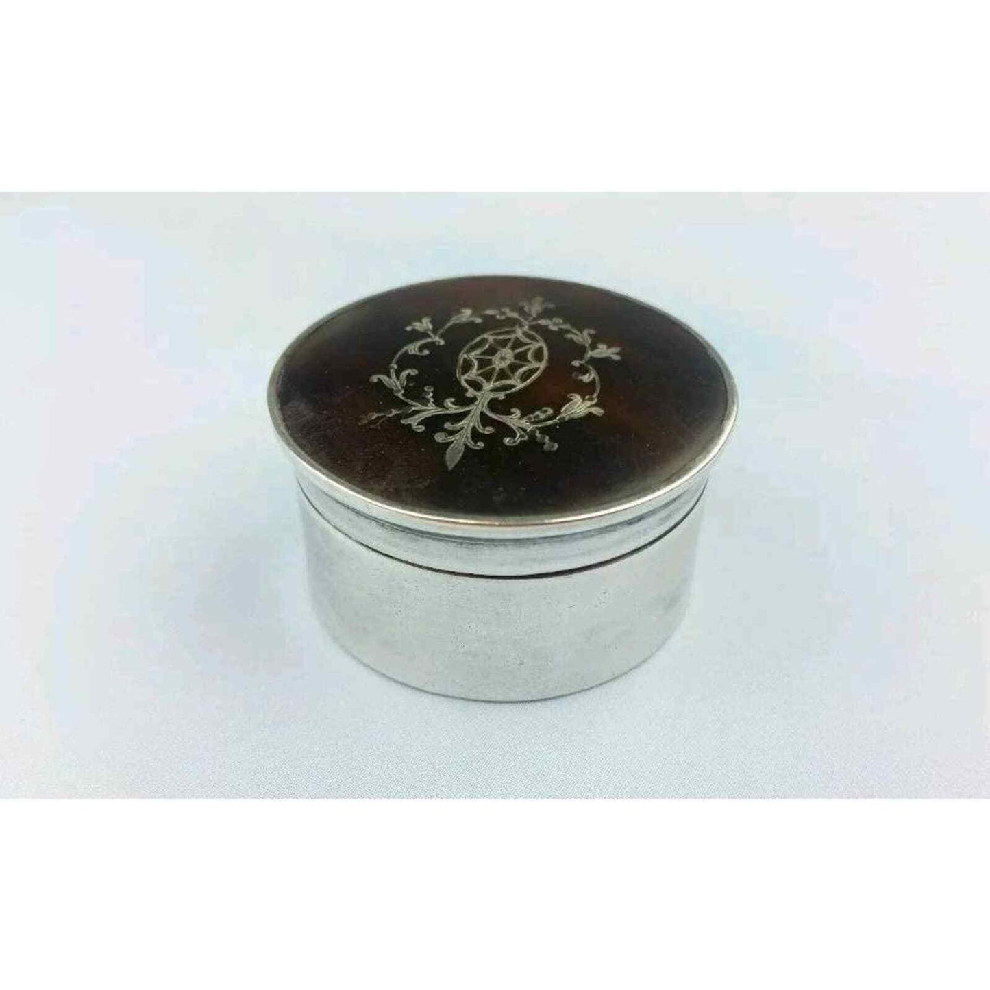 Antique 1912 Stuart Dawson Ltd. Birmingham Sterling Silver Patch Trinket Box