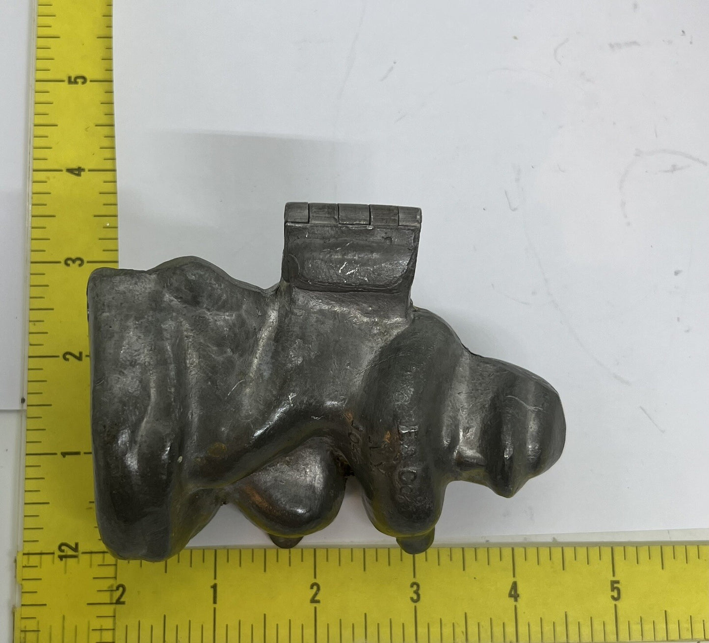 Antique Civil War Soldier#1052 Pewter Chocolate Candy Ice Cream Mold