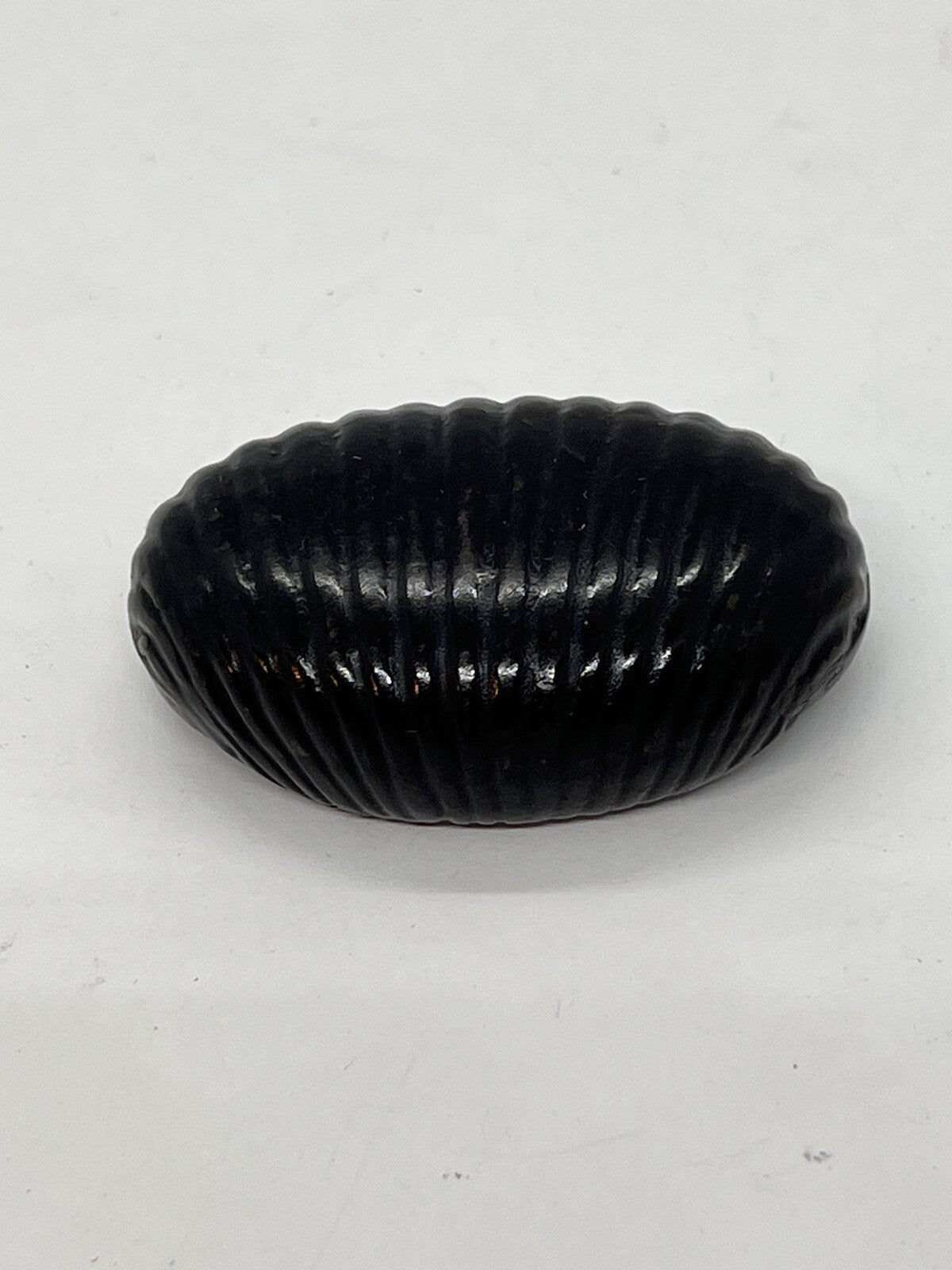 Antique 18th Century French Scalloped Papier Paper Mache Lacquer Snuff Box
