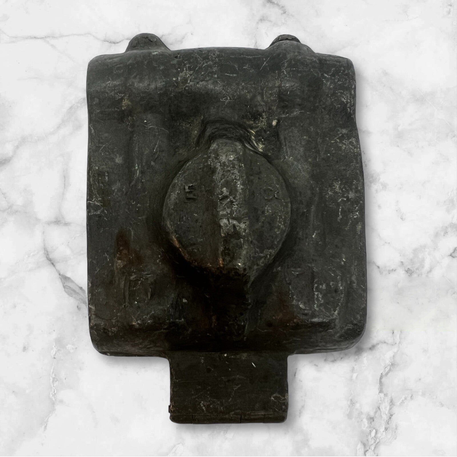 Antique Civil War Knapsack RARE Pewter Chocolate Candy Ice Cream Mold E & Co.