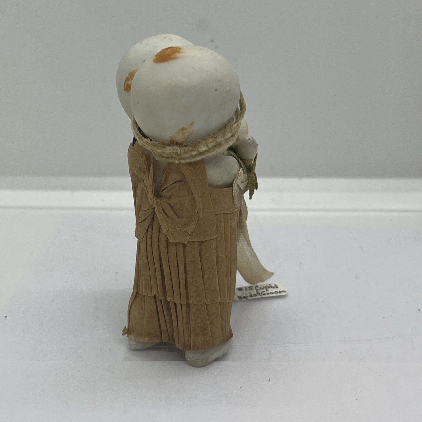 Antique Bisque Kewpie Doll Bride & Groom Wedding Clothes w Bouquet Rosie O’Neill