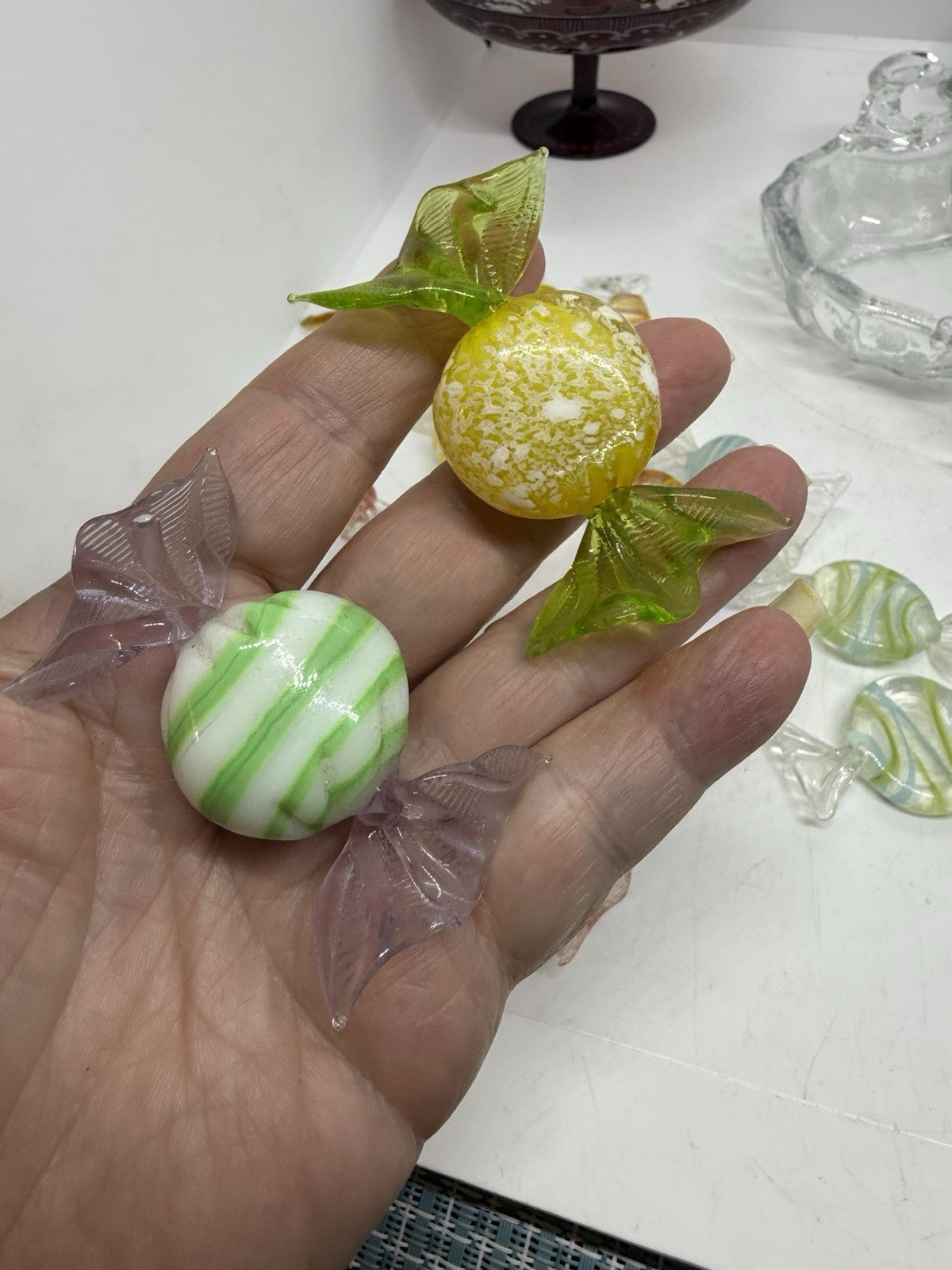 20 Vintage Murano Wrapped Glass Candy Collection Pieces