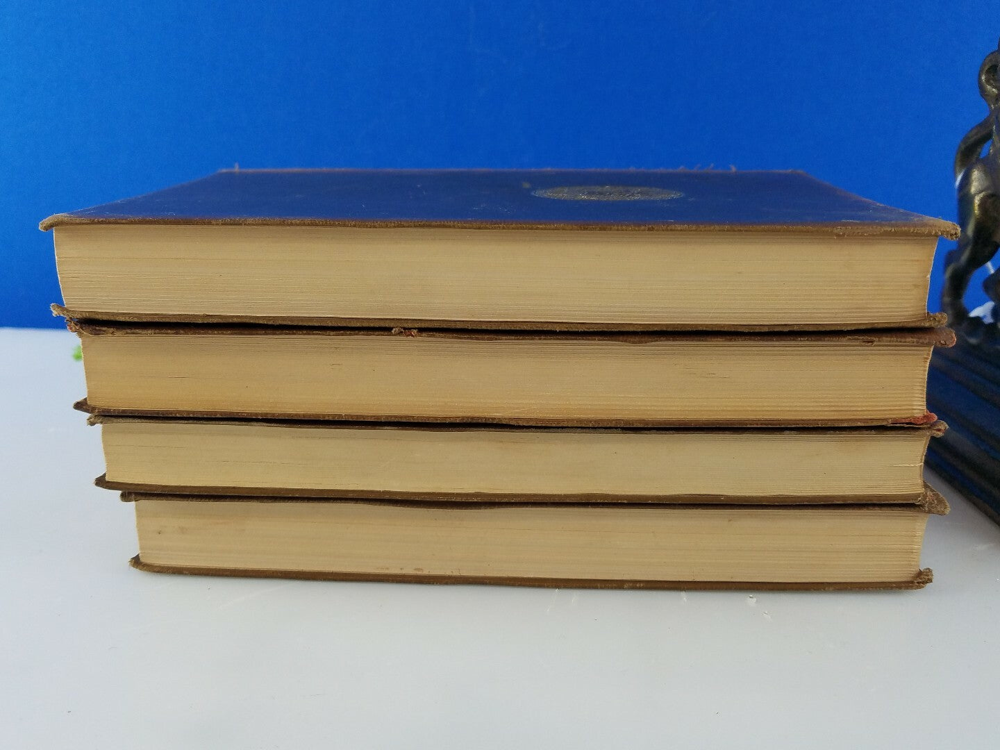 Antique 1913 Leather Bound  Soft Cover Book Set Henry Van Dyke Grt Decorator Set