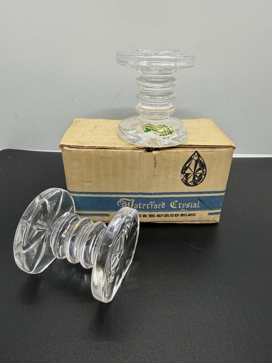 2 pc Set Vintage 2.5” Waterford Crystal Knife Rests In Original Box