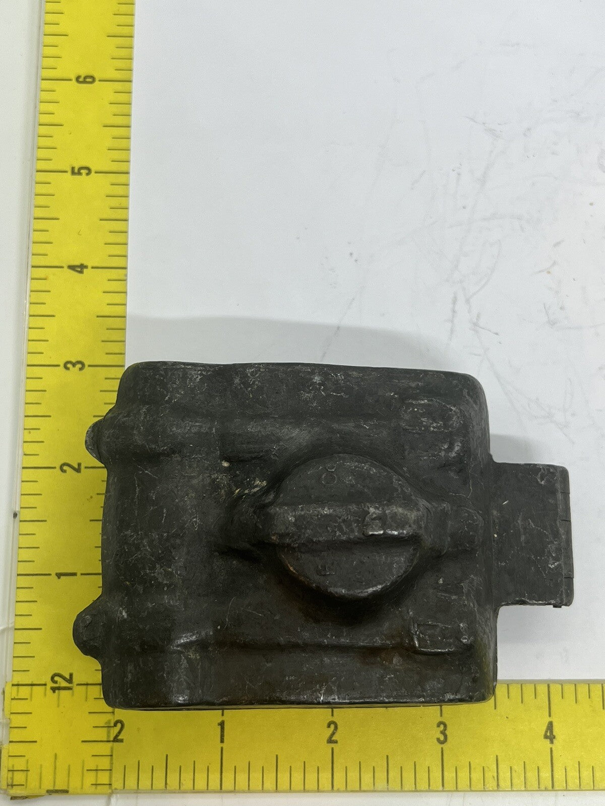 Antique Civil War Knapsack RARE Pewter Chocolate Candy Ice Cream Mold E & Co.