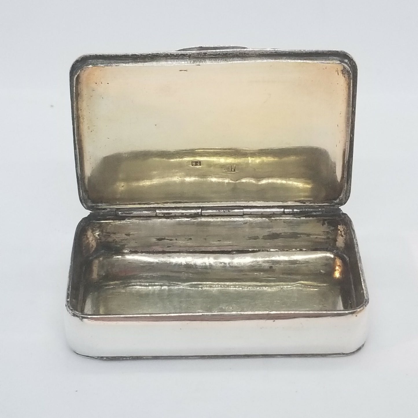 Antique 19c Imperial Russian Silver Niello 84 Snuff Box 2 sided Myths? Gods?