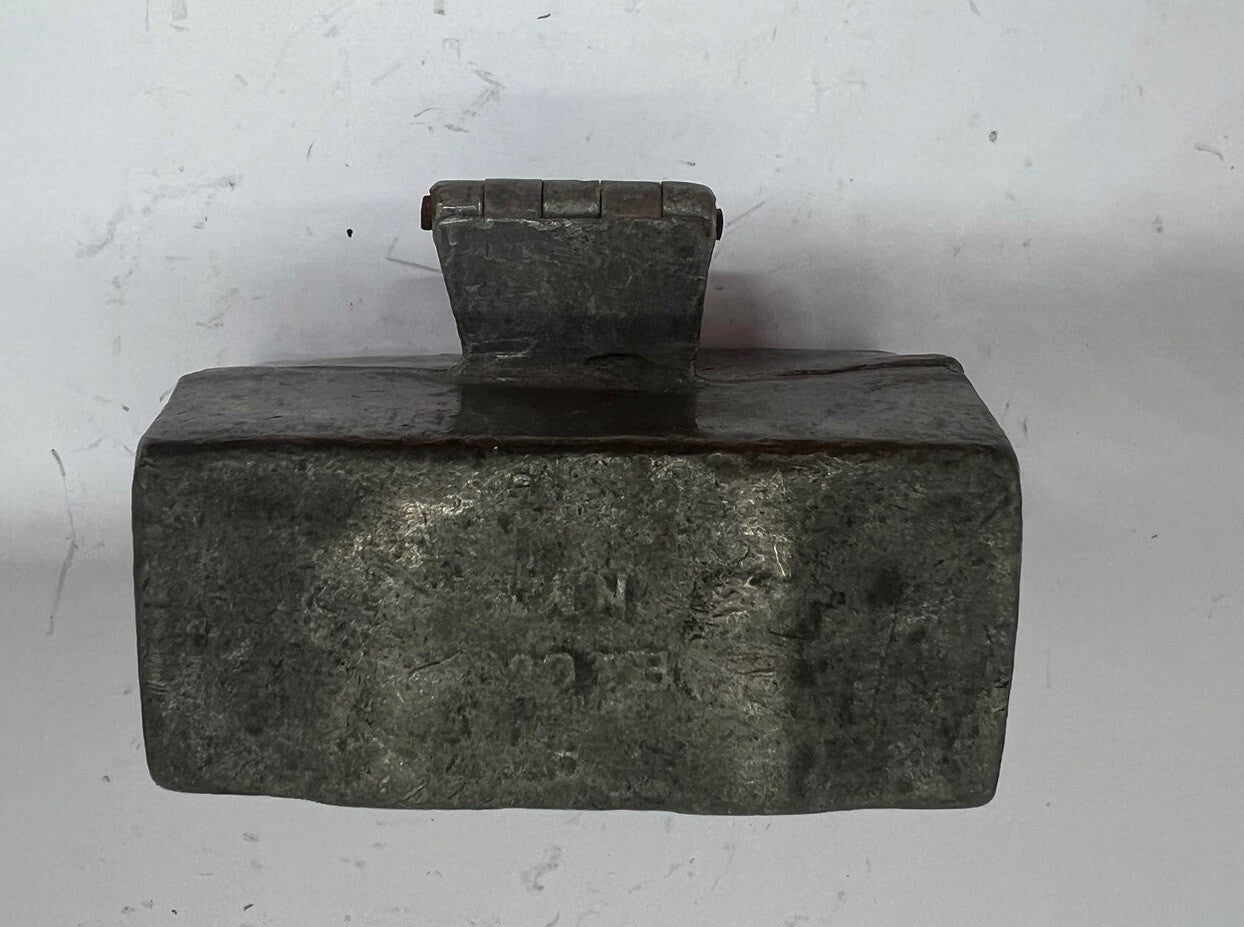 Antique Bon-Voyage Suitcase Travel Trunk Pewter Chocolate Candy Ice Cream Mold