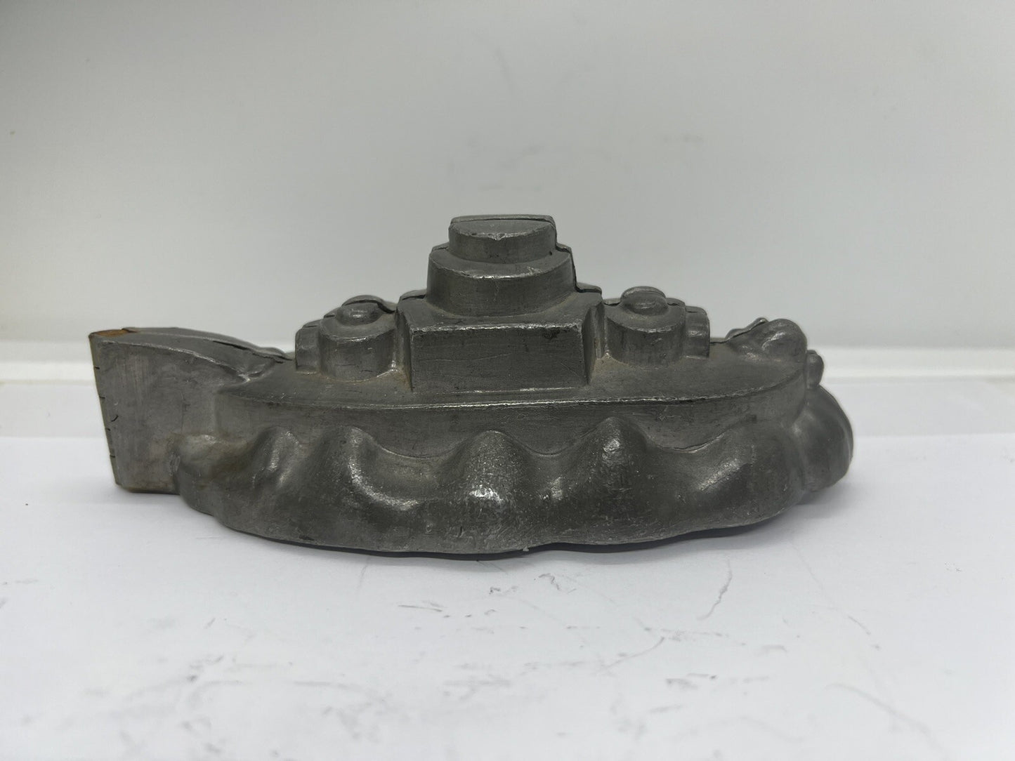 Antique Battleship #512 Pewter Chocolate Candy Ice Cream Mold