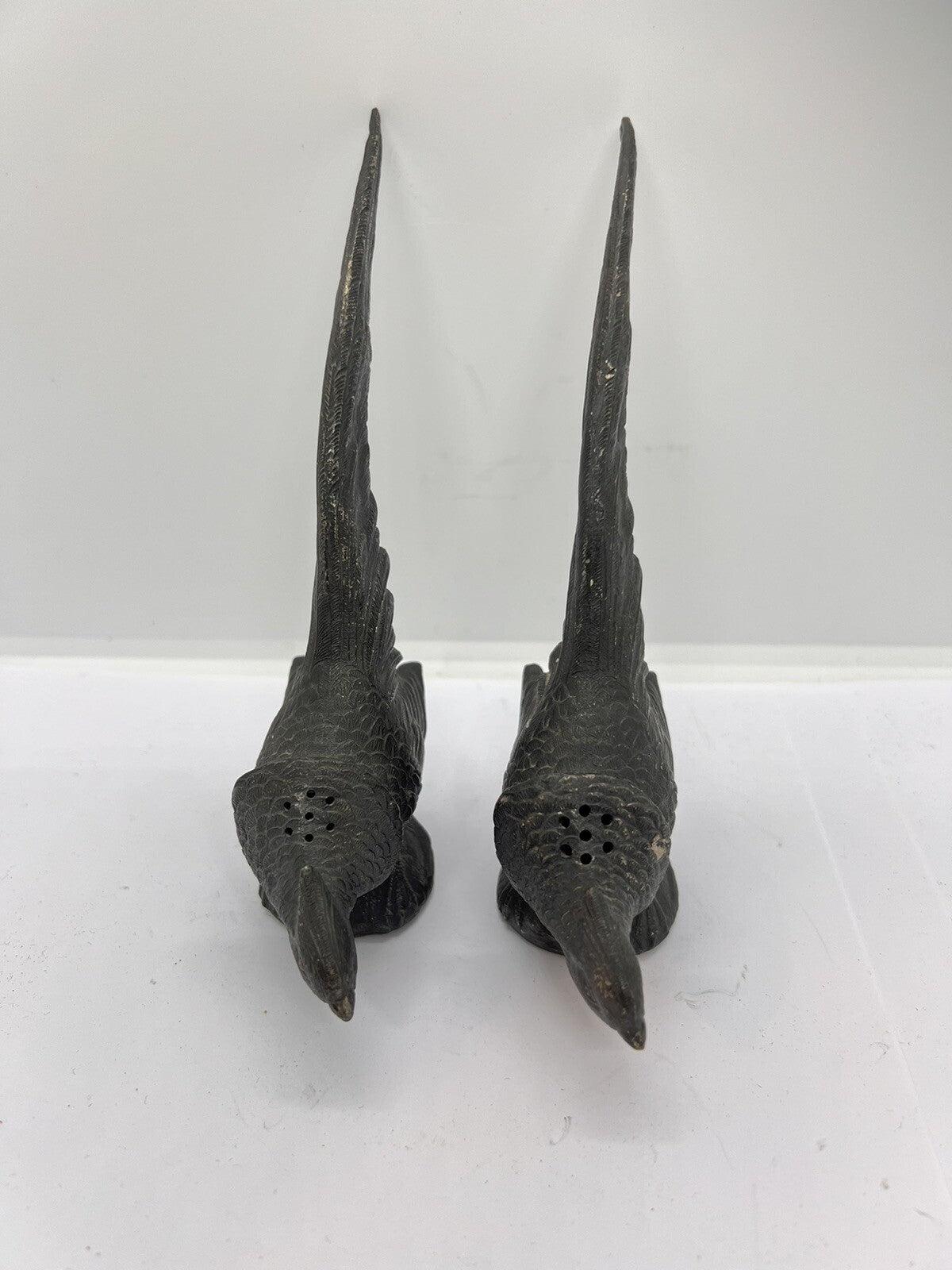 Antique American Weidlich Brothers Silver Plated Pheasant Salt & Pepper Shakers