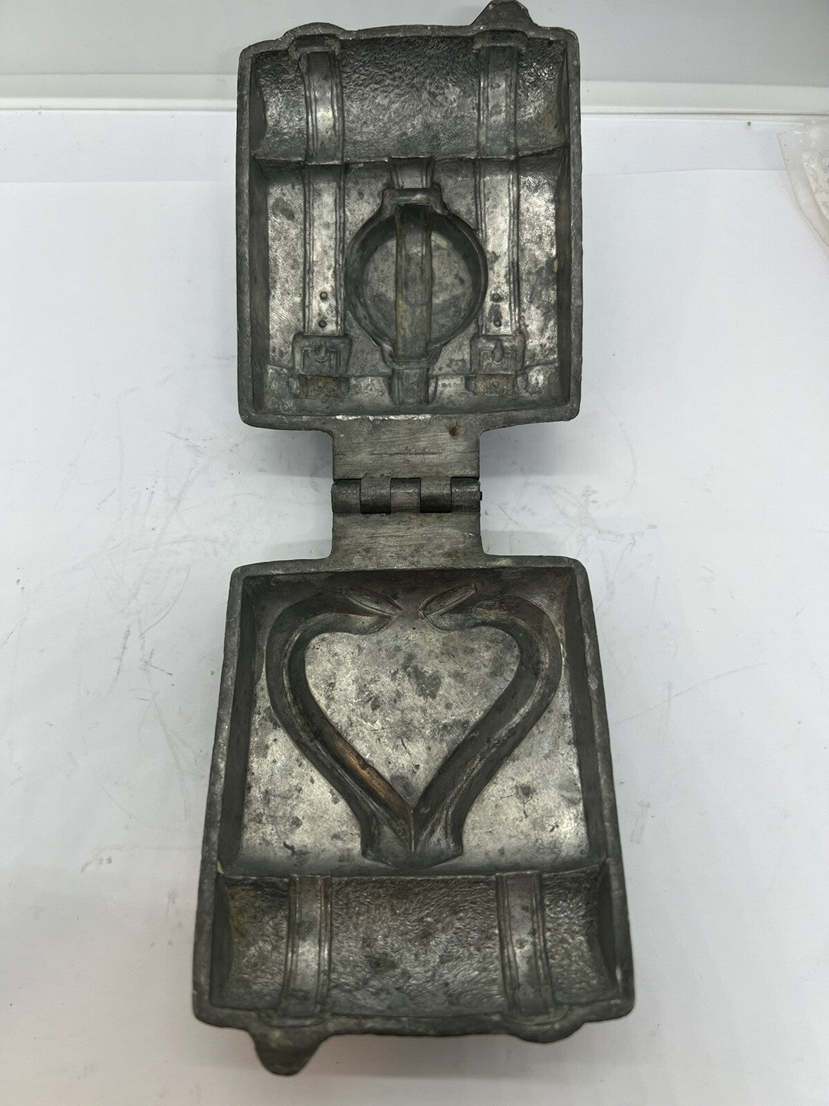 Antique Civil War Knapsack RARE Pewter Chocolate Candy Ice Cream Mold E & Co.
