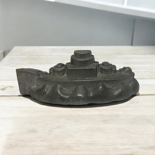 Antique Battleship #512 Pewter Chocolate Candy Ice Cream Mold
