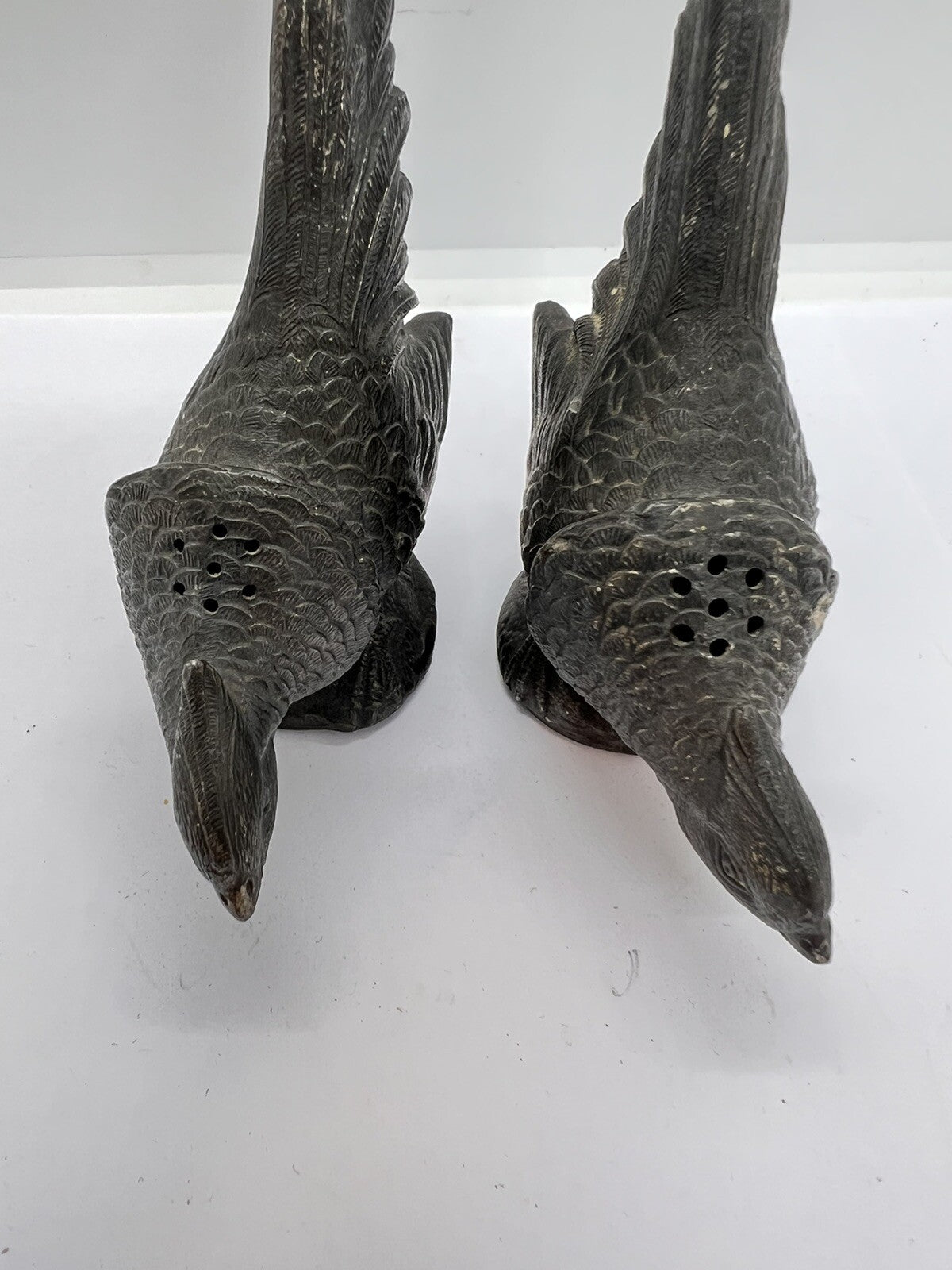 Antique American Weidlich Brothers Silver Plated Pheasant Salt & Pepper Shakers