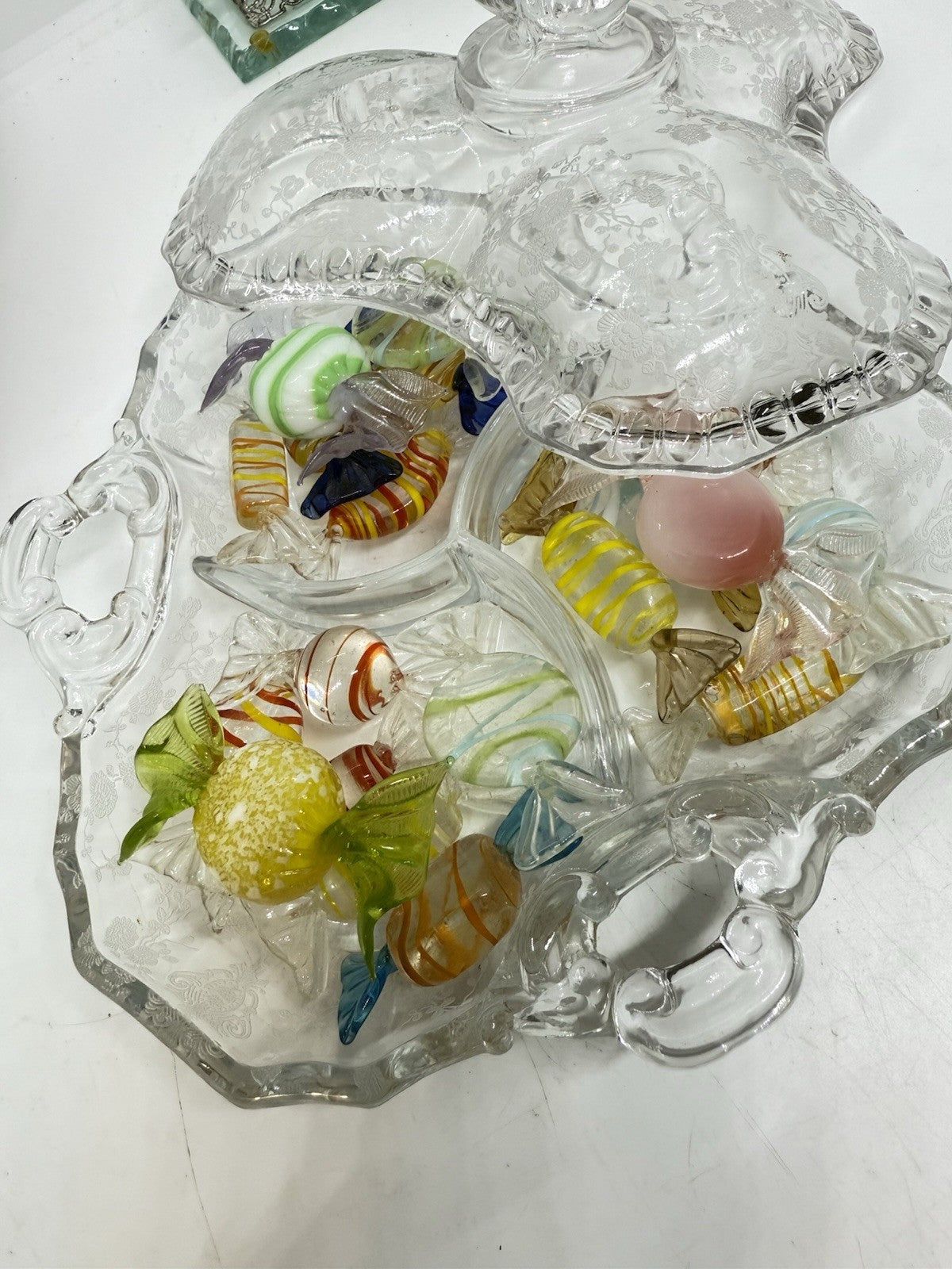 20 Vintage Murano Wrapped Glass Candy Collection Pieces