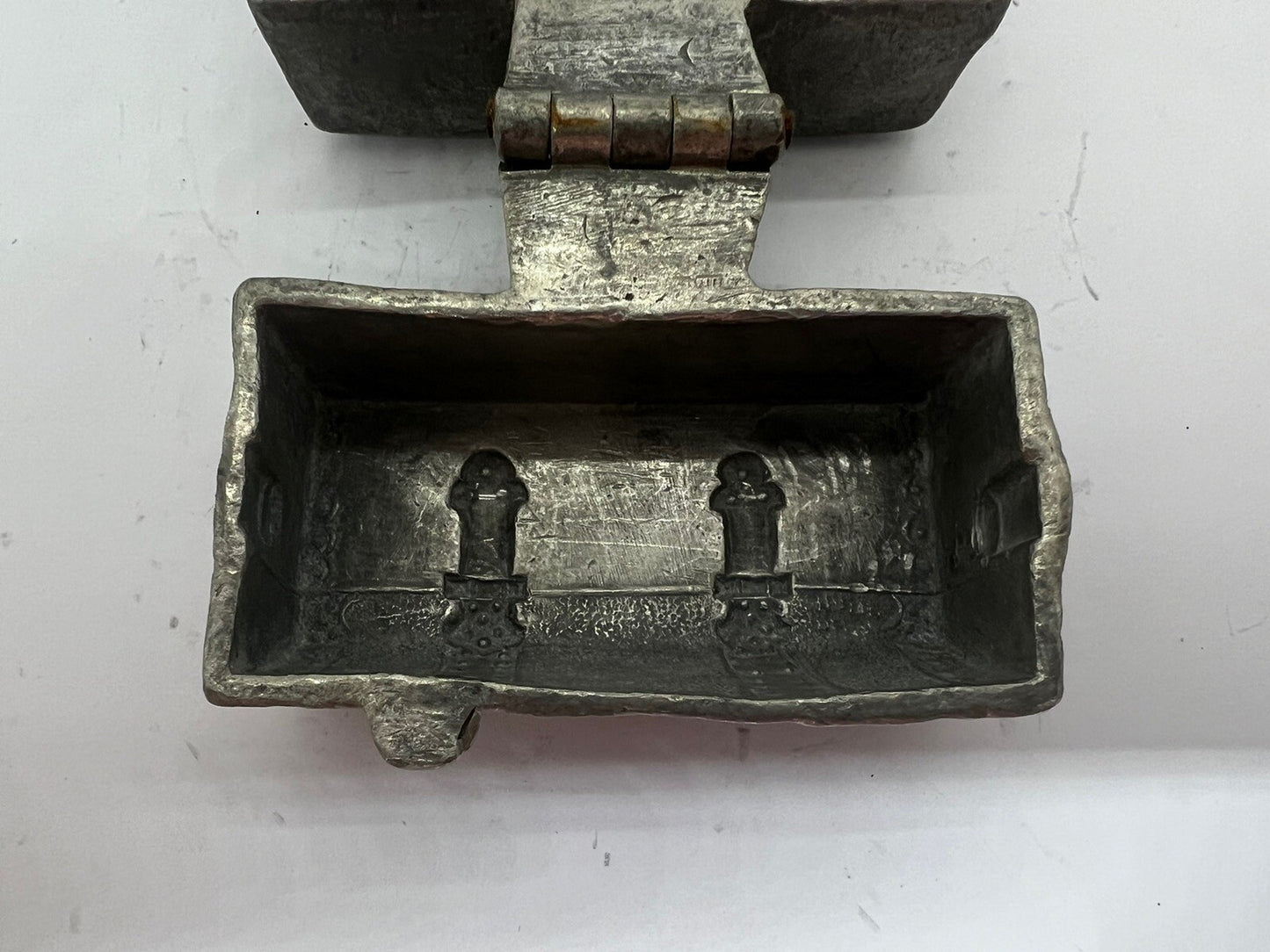 Antique Bon-Voyage Suitcase Travel Trunk Pewter Chocolate Candy Ice Cream Mold