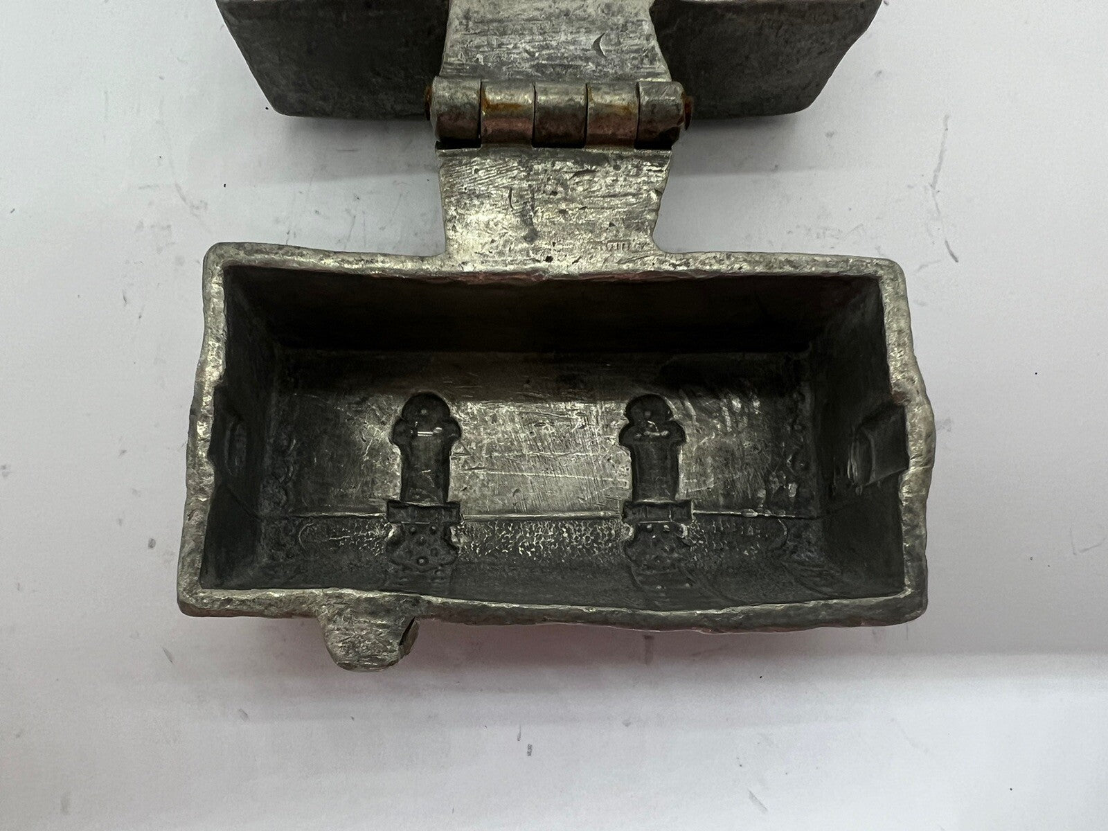 Antique Bon-Voyage Suitcase Travel Trunk Pewter Chocolate Candy Ice Cream Mold