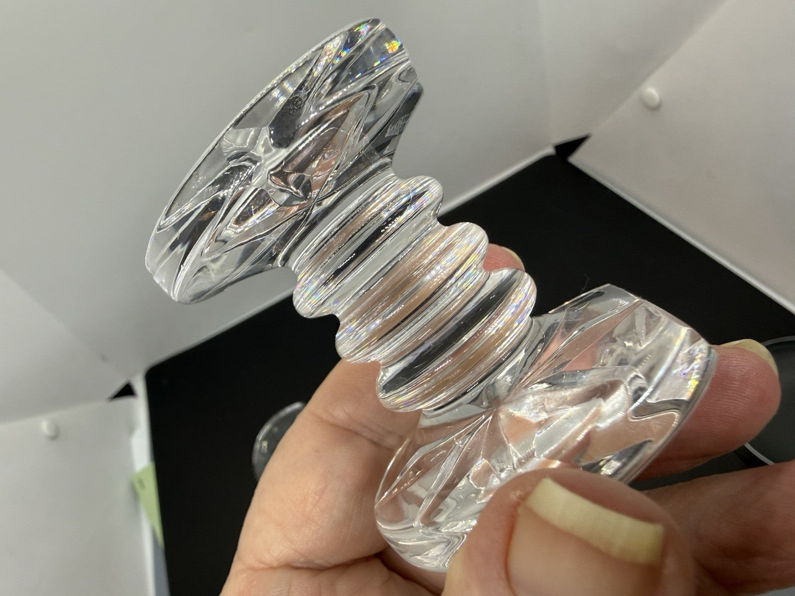 2 pc Set Vintage 2.5” Waterford Crystal Knife Rests In Original Box