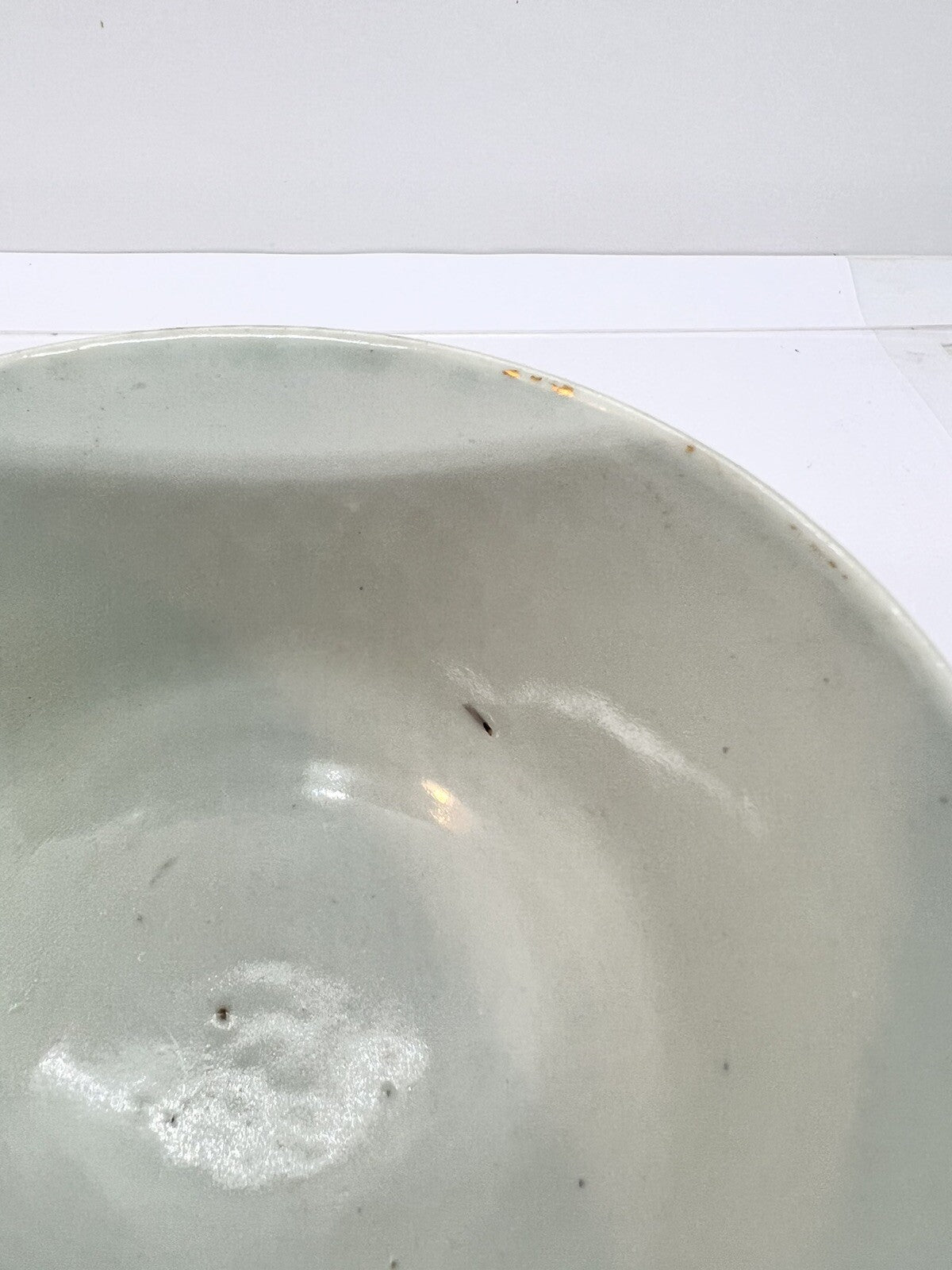 19C Lg Chinese Celadon Famille Rose Cherry Blossom Brd Butterfly ￼Tea Cup Canton