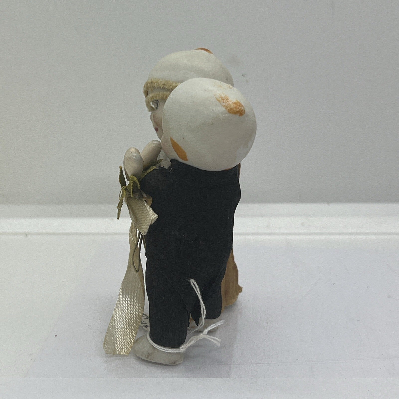 Antique Bisque Kewpie Doll Bride & Groom Wedding Clothes w Bouquet Rosie O’Neill